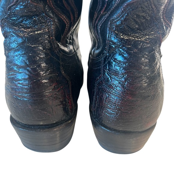 Lucchese 2000 Women's Size 9 Western Cowboy Boots Burgandy Black Leather - Picture 6 of 14